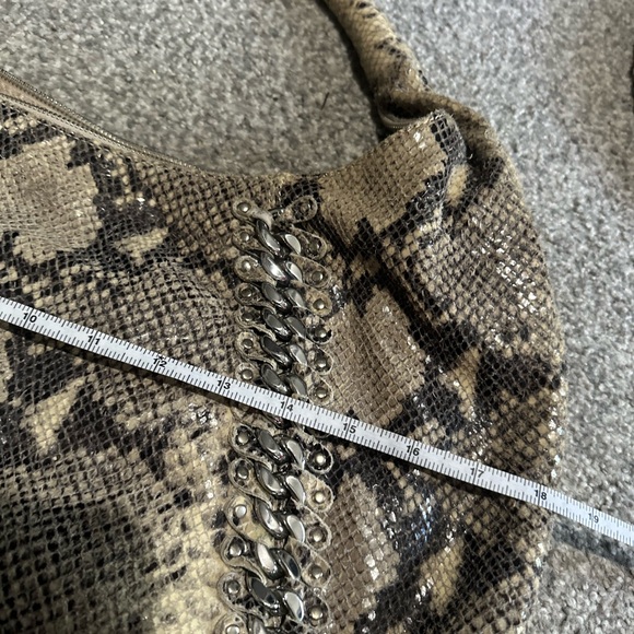 Michael Kors Snakeskin Patterned Hobo Shoulder Bag Purse AS IS - Picture 16 of 16